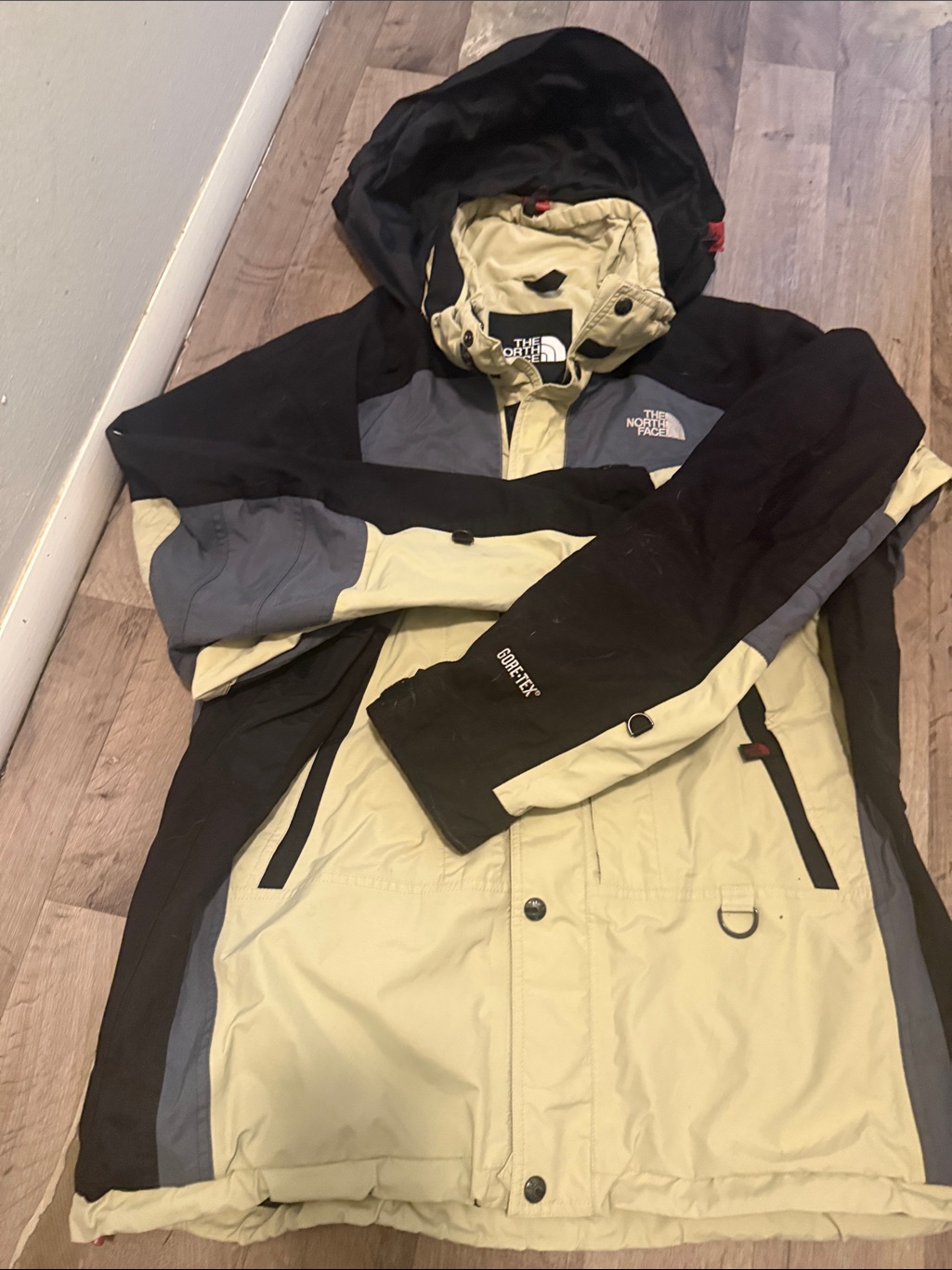 The North Face Men’s Black, Cream & Gray Ski Jacket